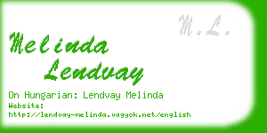 melinda lendvay business card